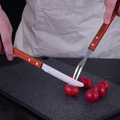 Tibetan Stainless Steel Lamb Knife and Fork Set