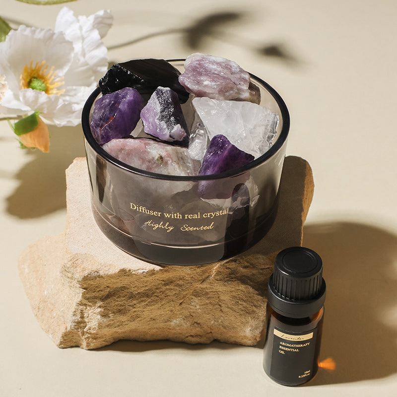 Aroma Diffuser Crystal Stone with Custom Oil (Gift)