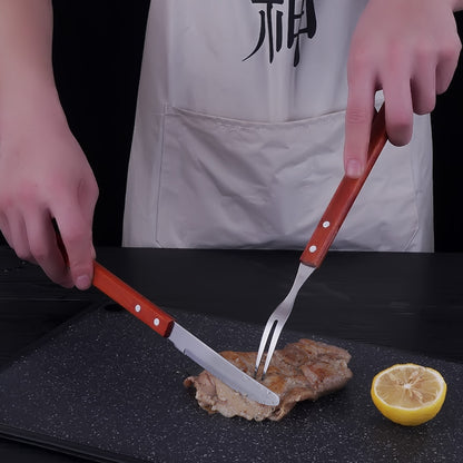 Tibetan Stainless Steel Lamb Knife and Fork Set