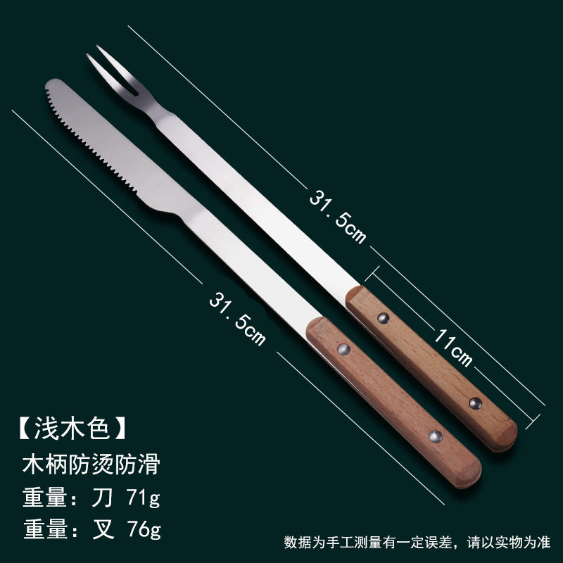 Tibetan Stainless Steel Lamb Knife and Fork Set