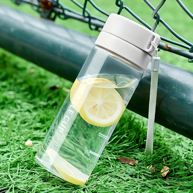 Portable Transparent Sports Water Bottle with Tea Compartment